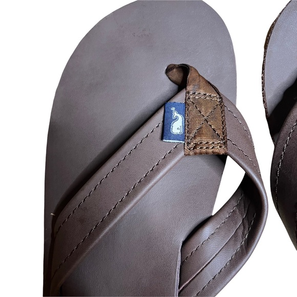 VINEYARD VINES Contoured Leather Flip Flops - Picture 5 of 7